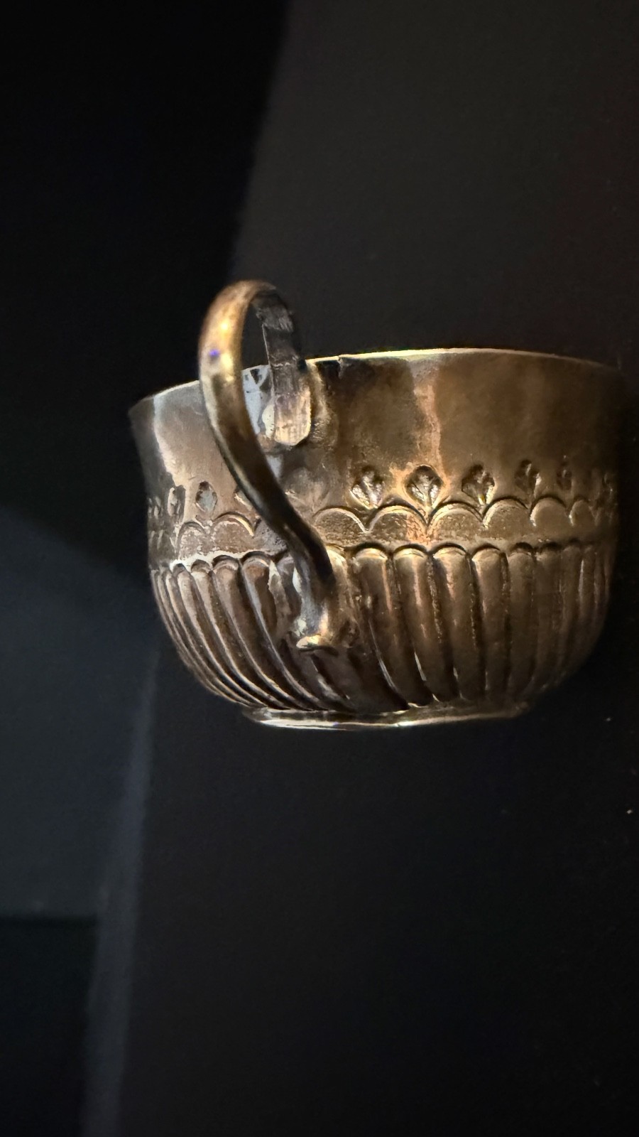 Early George I Britannia Sterling Silver Miniature Caudle Cup London 1718