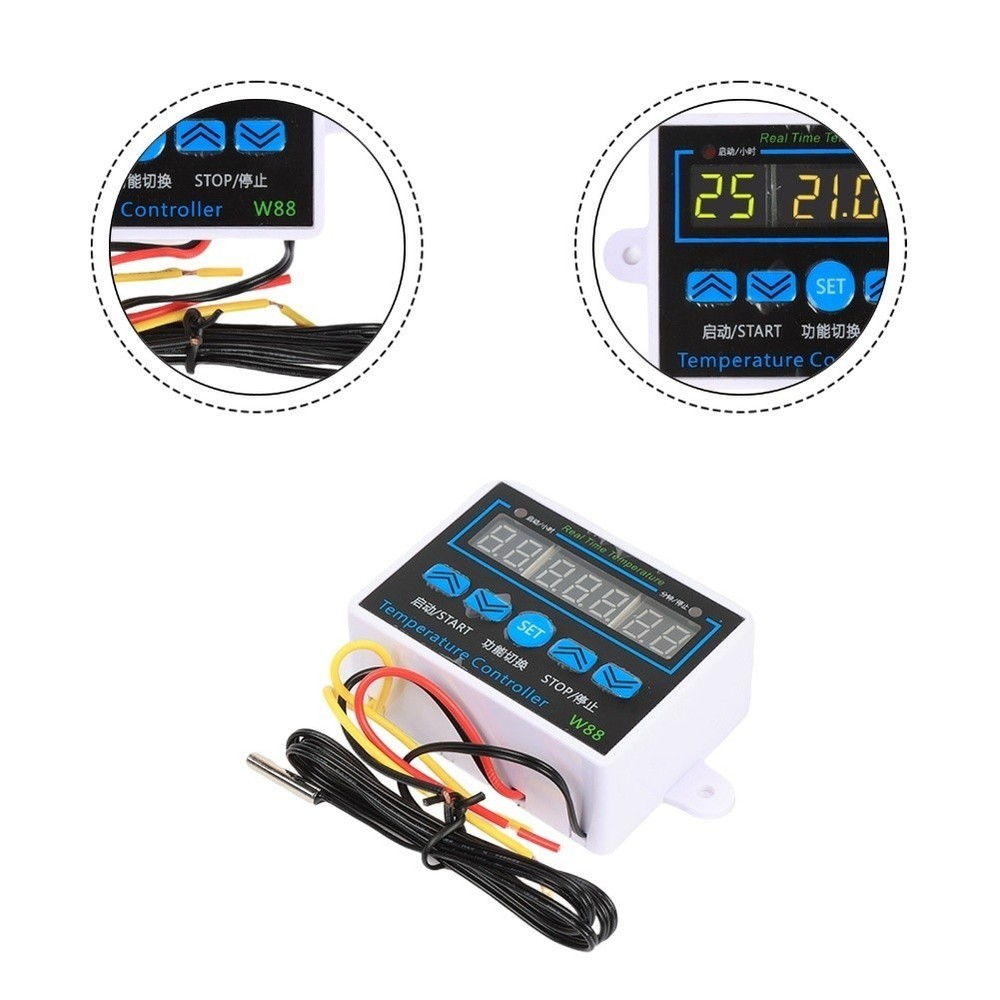 Temperature Controller W8812V 220V 10A Output Compatible with HVAC Systems