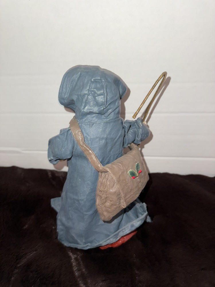 Paper Mache Nativity Shepard , Ceramic Face And Hands