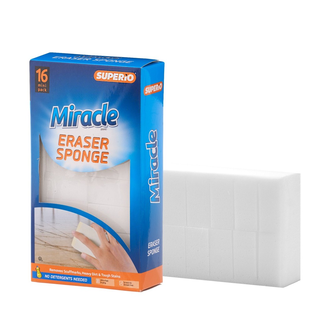 Superio Magic Eraser Sponge to Remove Scuff Marks, for Entire house use 48-Pack
