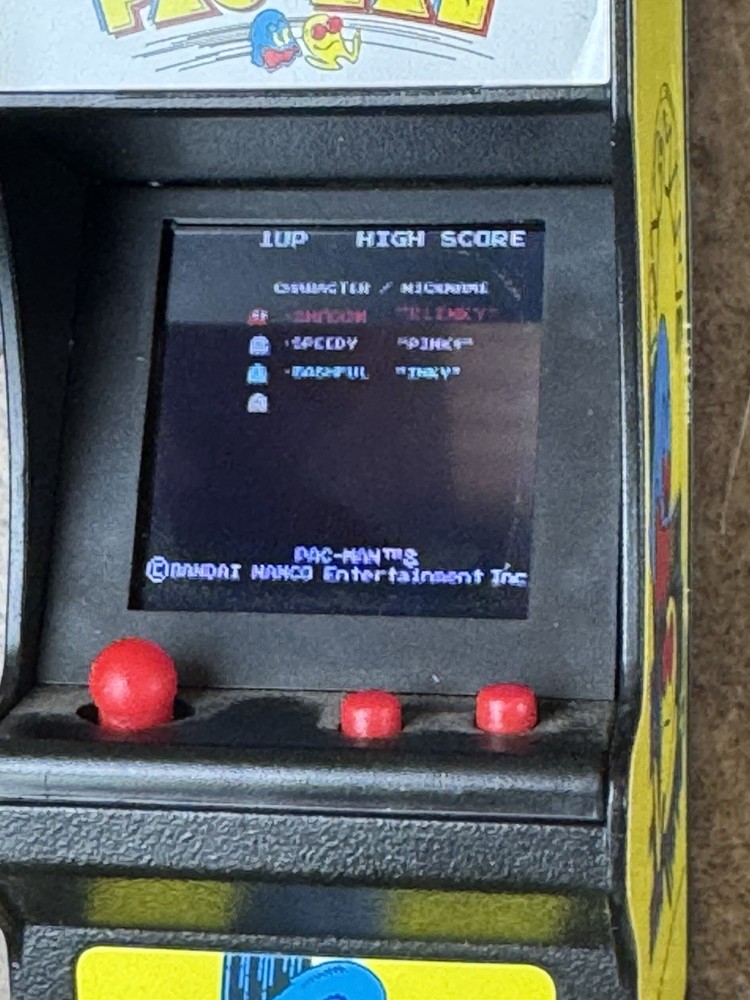 PAC-MAN Tiny Arcade Game Mini Joystick Keychain Working
