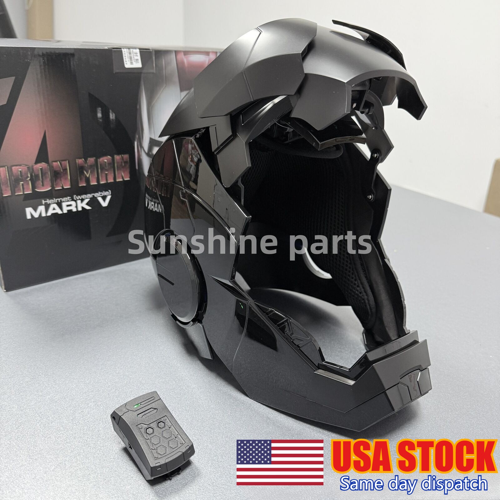 2025 Autoking Iron Man Black MK5 Helmet Electronic Wearable Voice-control Mask