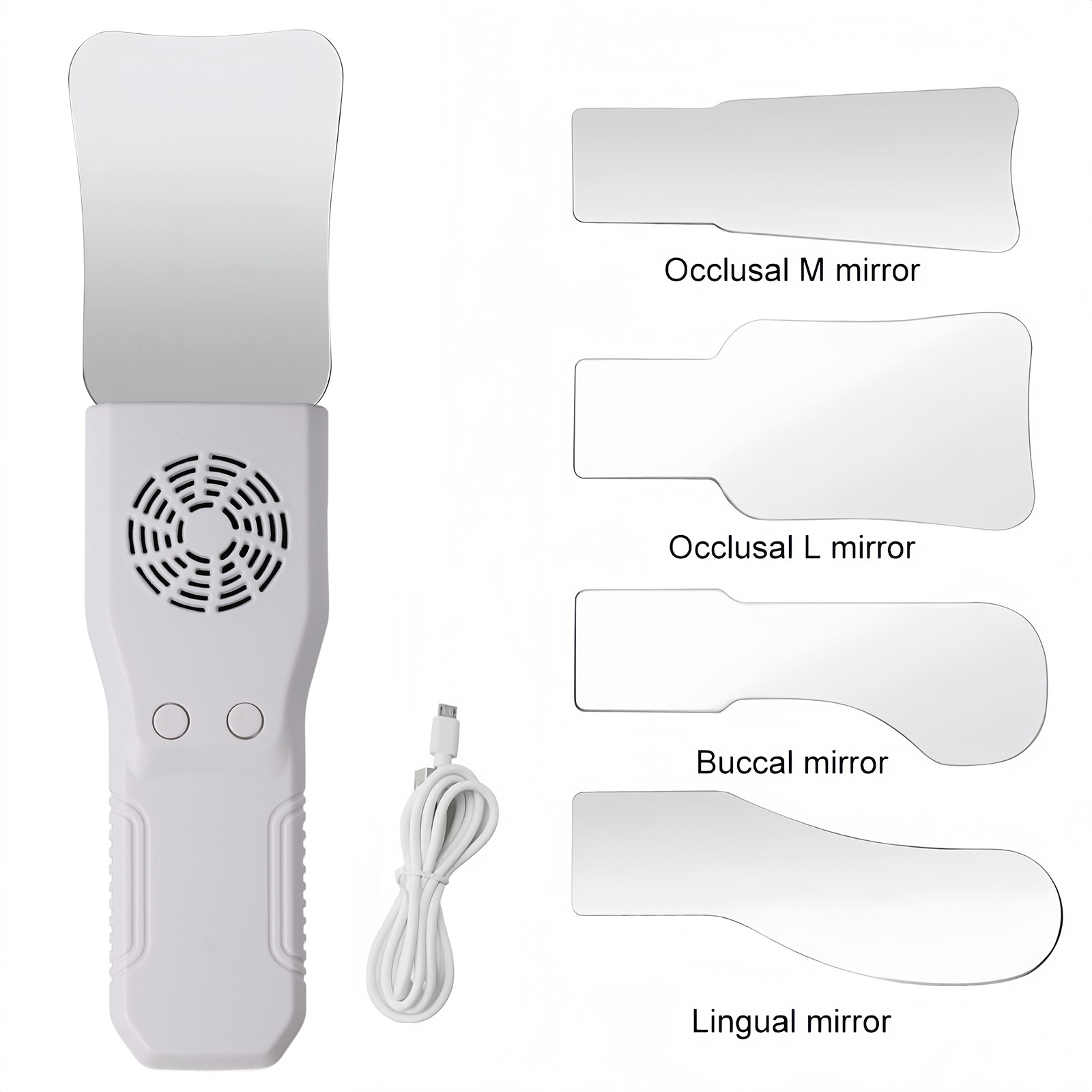 Dental Occlusal Mirror Fog Free LED Intra Oral Photo System 4 Mirror Anti-Fog ns