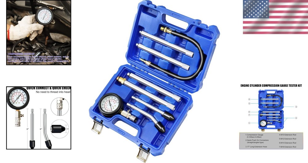 Cylinder Compression Tester with Extensions