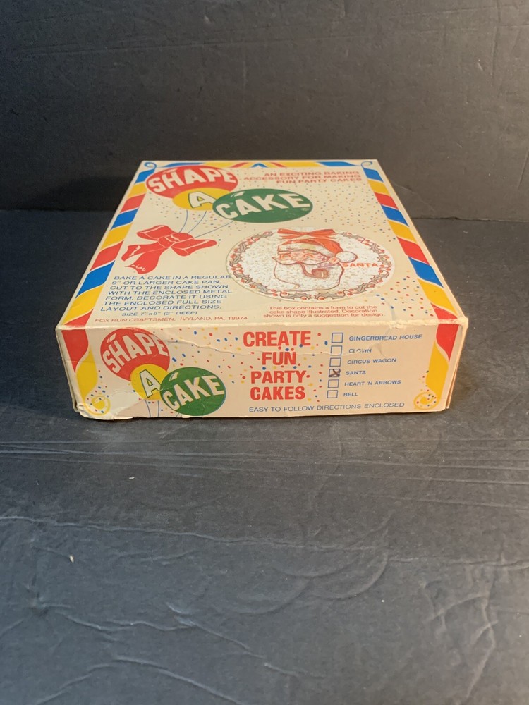 SHAPE A CAKE Santa Baking Accessory Cookie Cake Cutter w/ box & instructions