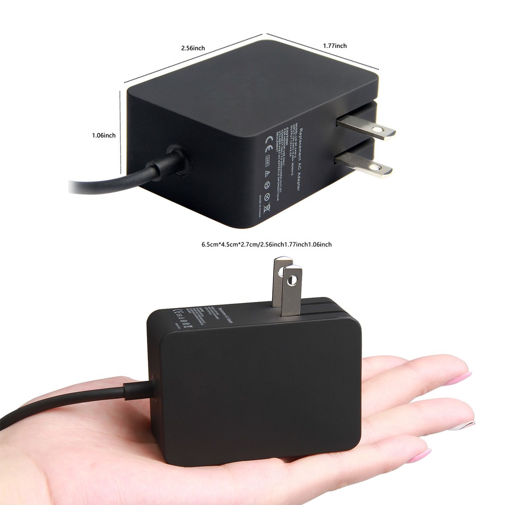 For Microsoft Surface 2 RT Pro Wall AC Charger Adapter Windows 8 10.6 Tablet