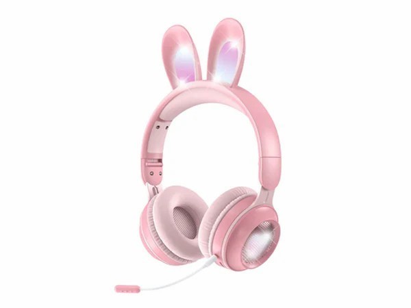 Rainbow Rabbit Luminous Wireless 5.0 Headphone-Pink