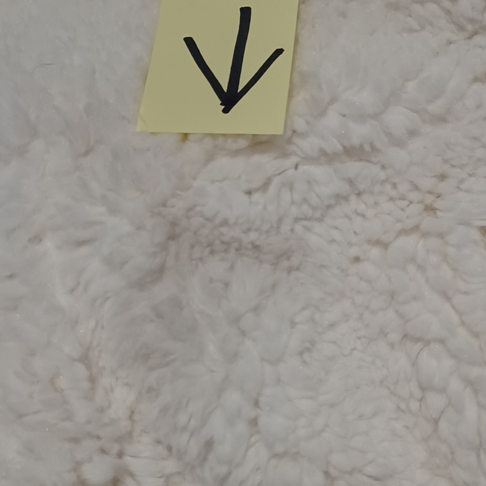 Pottery Barn Teen Recycled Sherpa 41" Faux Fur Bean Bag Sample Surface Dirt NWT