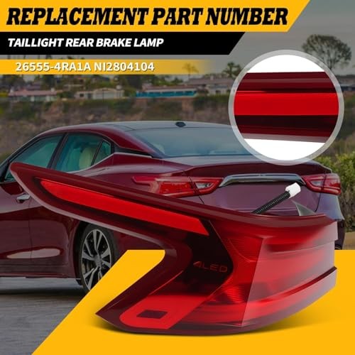 Tail Light Assembly Driver Side Compatible with Maxima 2016-2018 Taillight Left