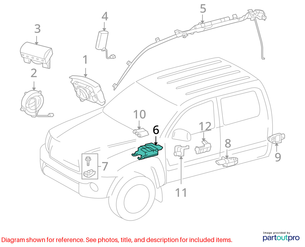06 2006 TOYOTA TACOMA SRS BAG RESTRAINT CONTROL MODULE 8917004120