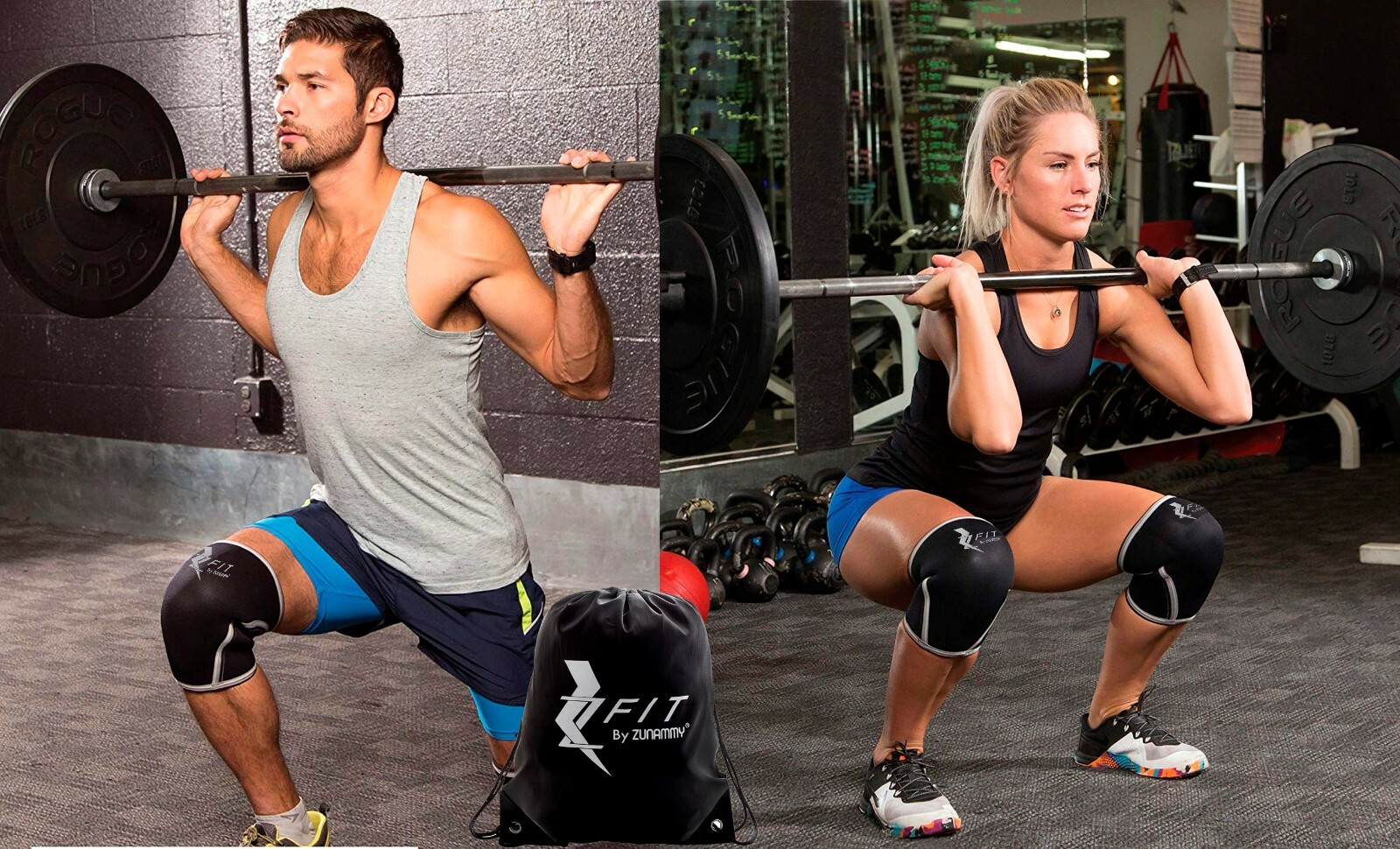 Zfit Neoprene Compression Knee Sleeve Weightlifting, Injury Recovery