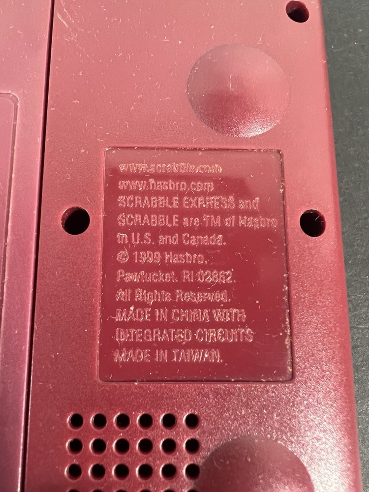 Hasbro 1999 Scrabble Express Handheld Electronic Game Tested Working