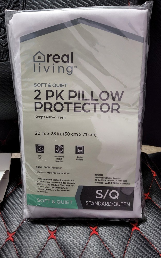 Allerease Queen Allergy Protector and Regualr Queen Pillow Protector 2pk