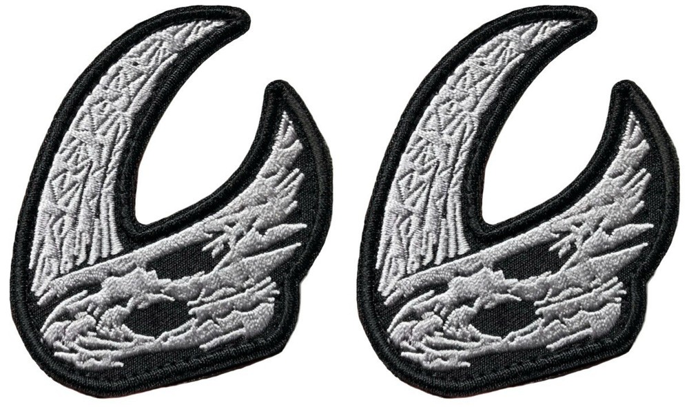 Mudhorn Embroidered Morale Patch  -2PC  3"x2" Hook Fastener Backing