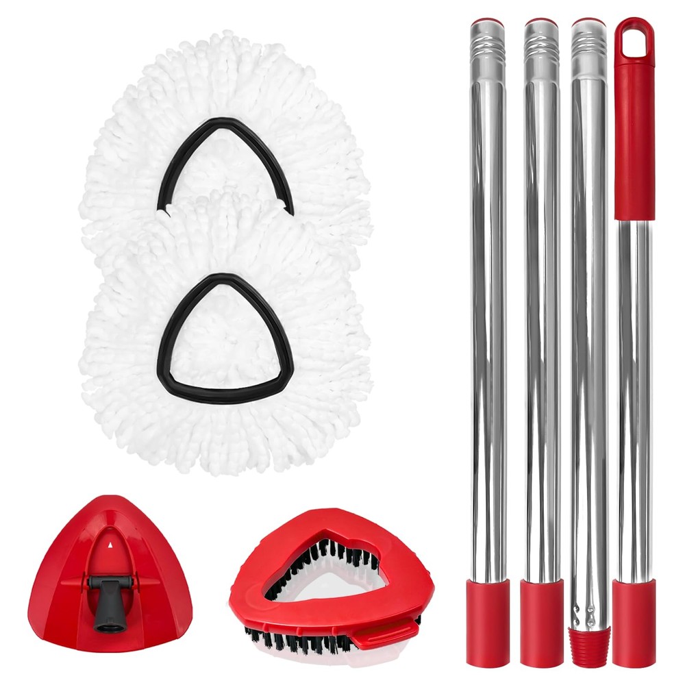 Spin Mop Replacement Set for O-Ceda EasyWring 1-Tank System, Includes 2 Mop H...