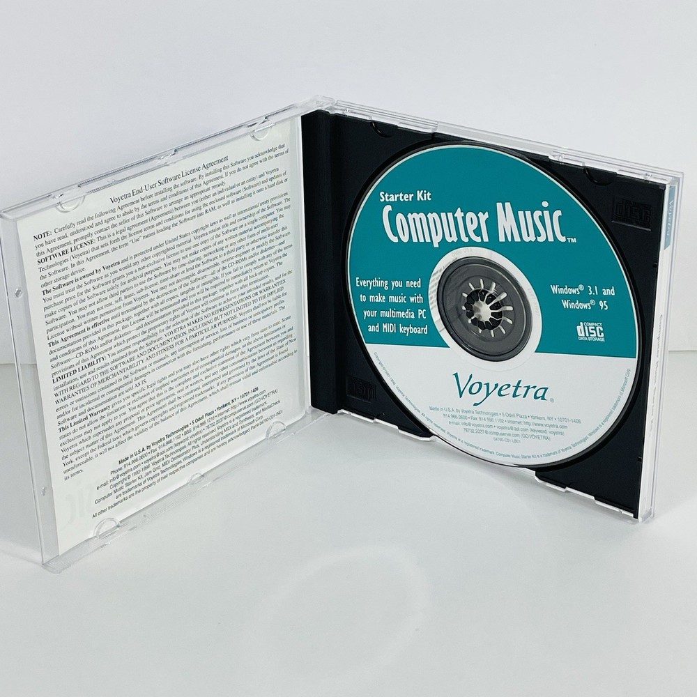 Voyetra Computer Music Starter Kit PC CD-ROM Windows 3.1 95 NO CABLE
