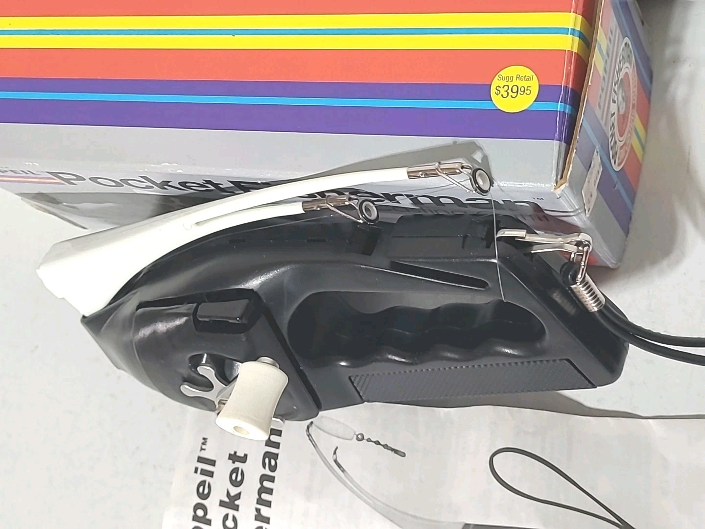 Ron Popeil Black Pocket Fisherman 1995 by Ronco USA MADE Spin Casting Outfit