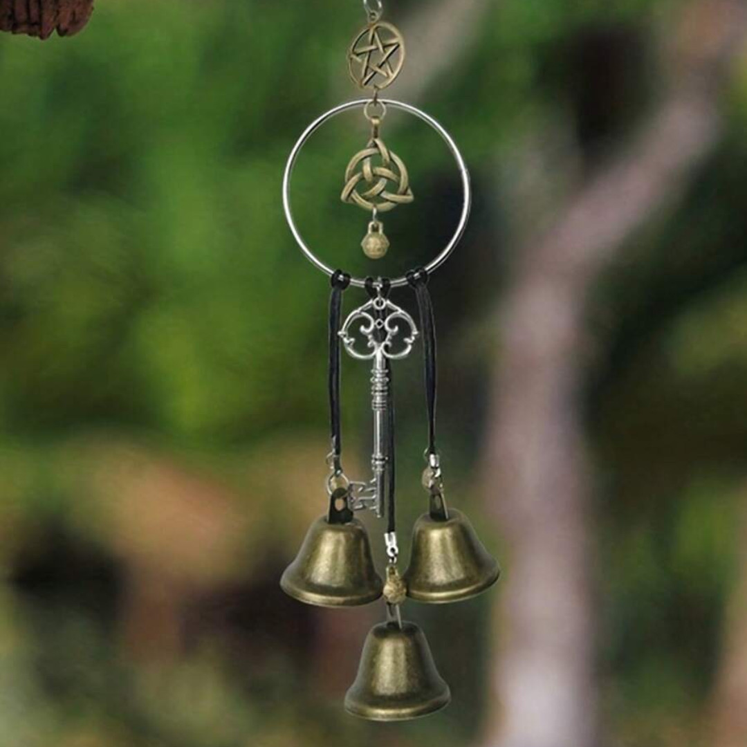 Doork Handle Hanging Witch Bell Willow Wind Chimes Home Doorknob Xmas Decoration