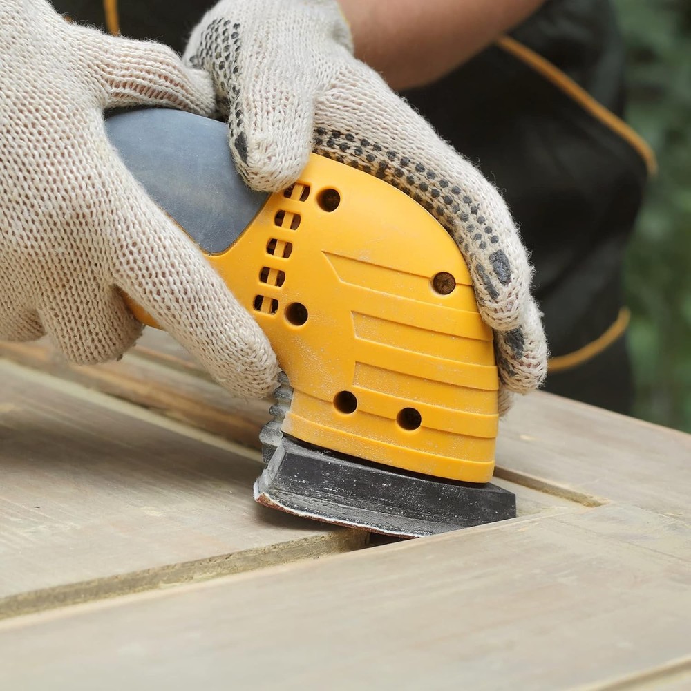 AUSTOR 100 Pieces Triangle Sanding Pads Triangular 3- 1/8 Inch, Assorted