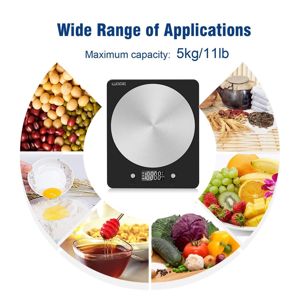 Digital Kitchen Scale Stainless Steel High Accuracy Multifunction Food Scale