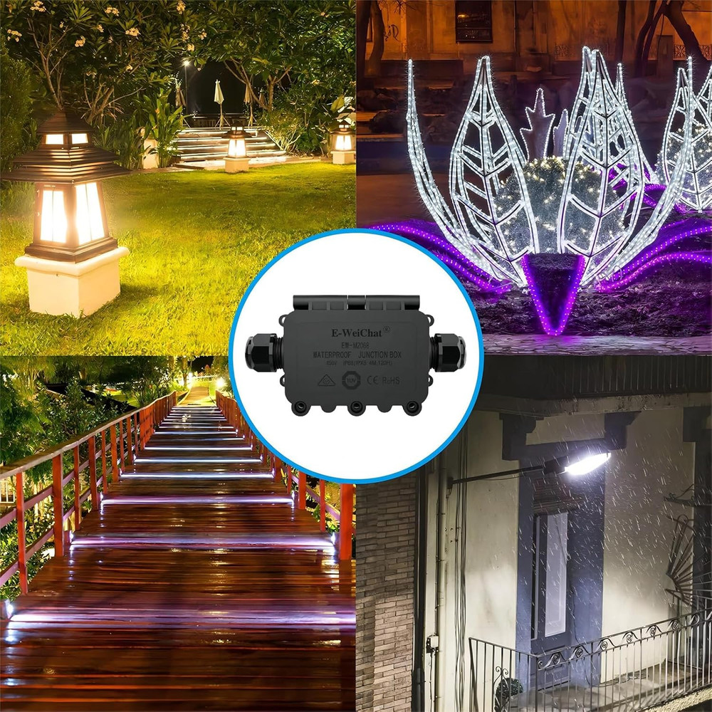 Outdoor Waterproof Junction Box Plastic Cable Electrical Open Splice Underground