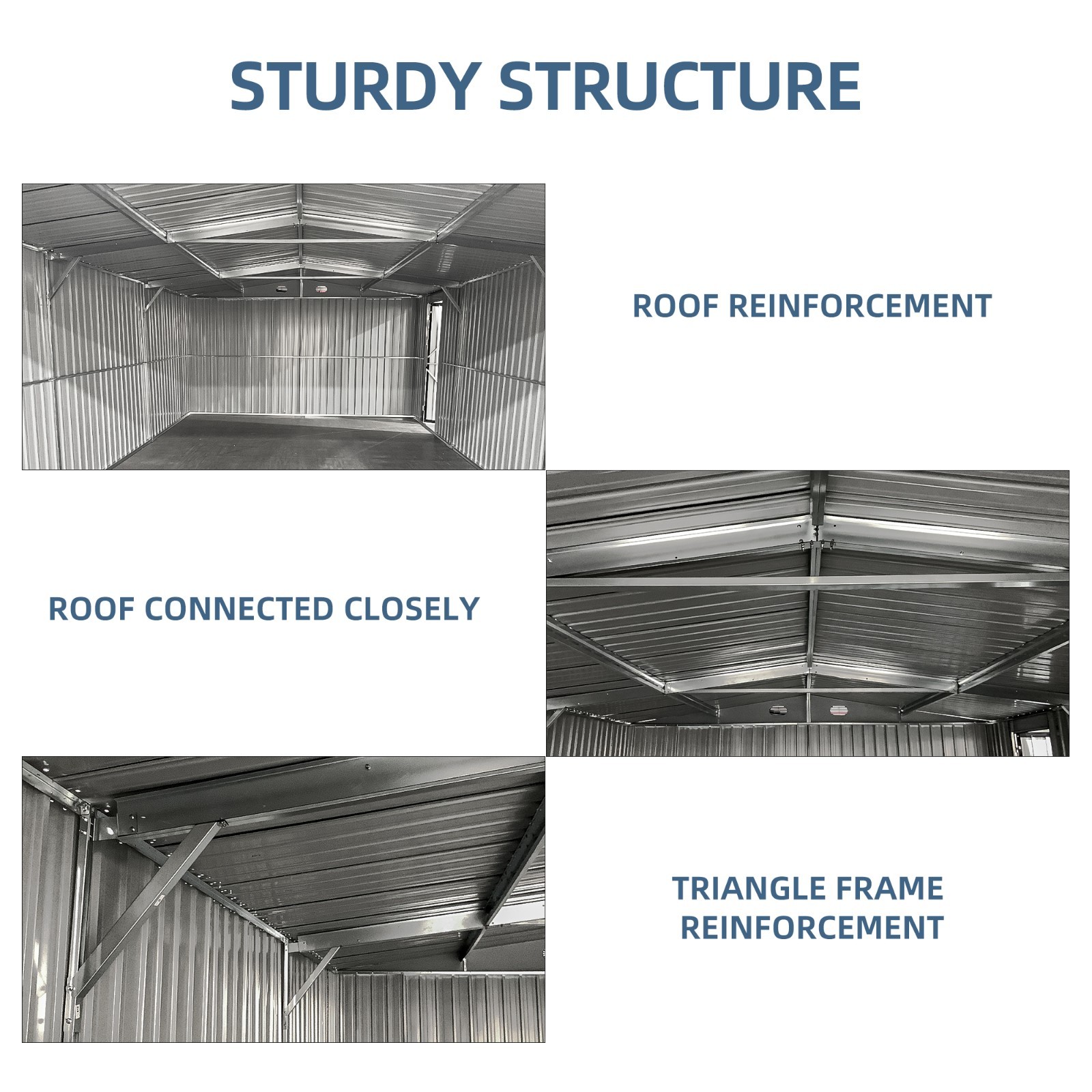 NEW 20'x13' Galvanized Metal Garage Shed Outdoor Storage Shed for Vehicle/Garden