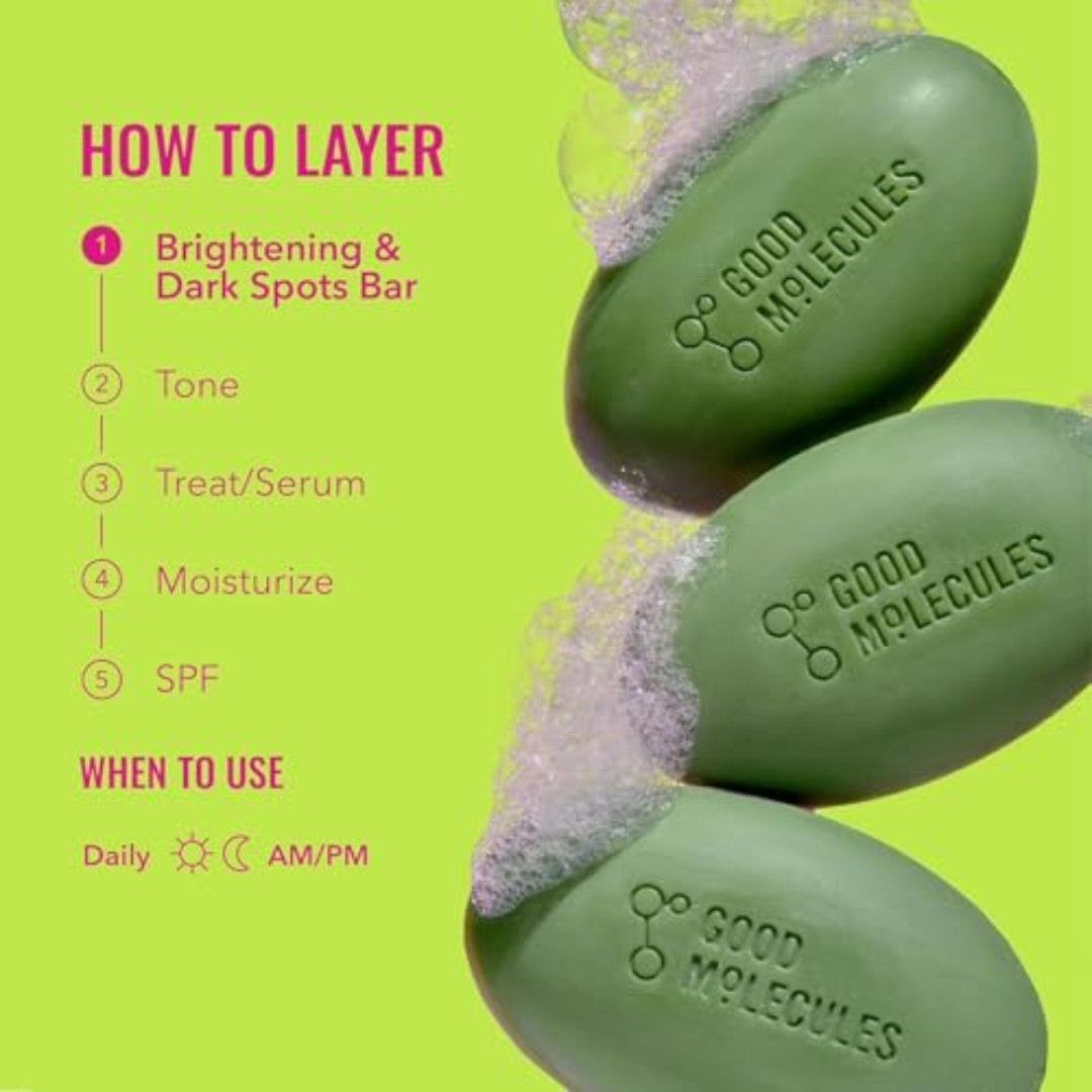 Good Molecules Brightening & Dark Spots Bar - Soap Free Face and Body