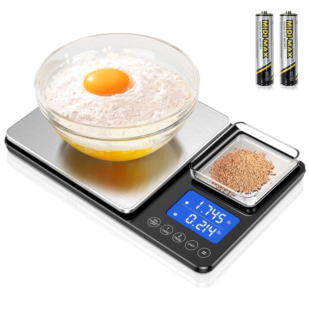 Versatile 7-Unit Kitchen Scale - Tare Function, LCD Display, 33lbs Capacity