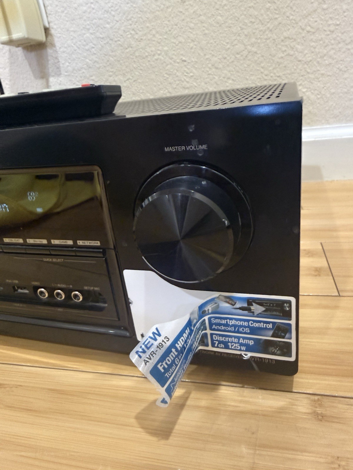 Denon AVR-1913 HDMI 7.1 Channel Integrated Network AV Receiver Remote Bundle