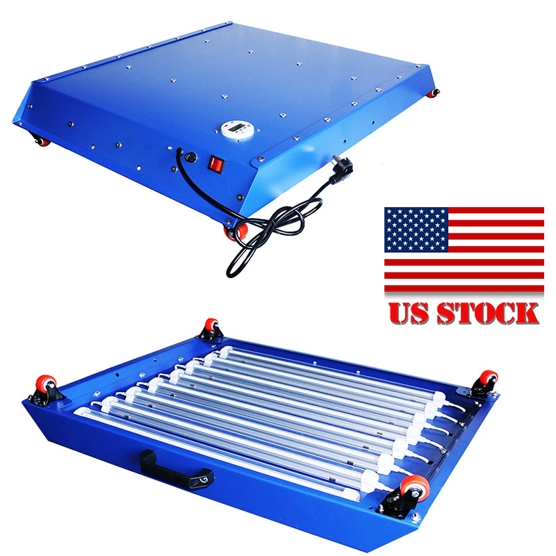 110V Push-Pull Movable Screen Printing LED Exposure Unit 24*28Inch with Timer