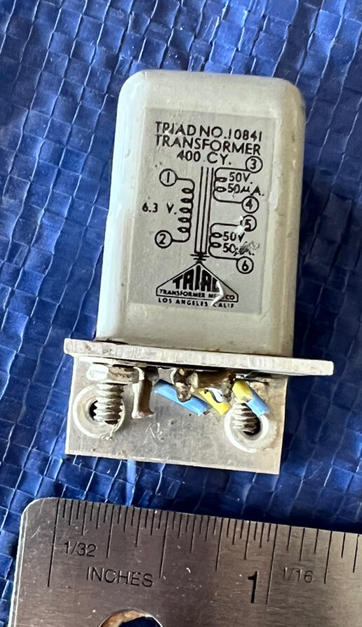 Vintage Triad No 10841 Mini Transformer