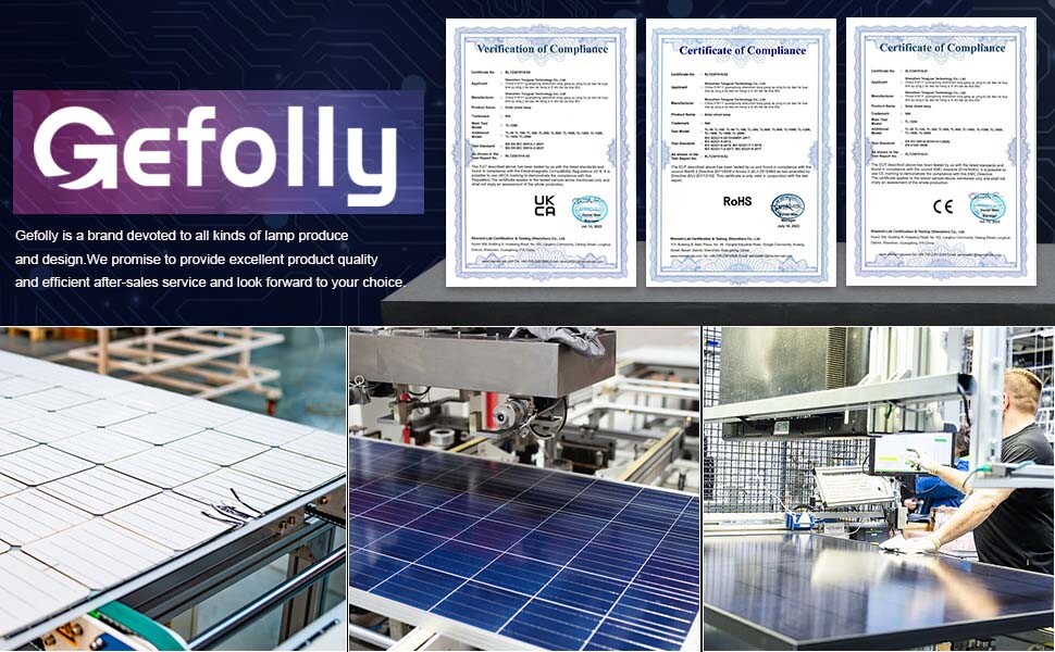 Gefolly Solar Street Lights Motion Sensor Lamp Commercial Dusk To Dawn Road Lamp