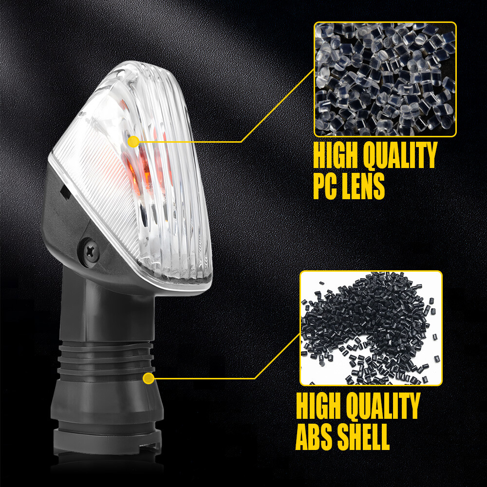 4x Front+Rear Clear Turn Signal Indicator Lamp For Kawasaki KLR 650 KLR650 08-17