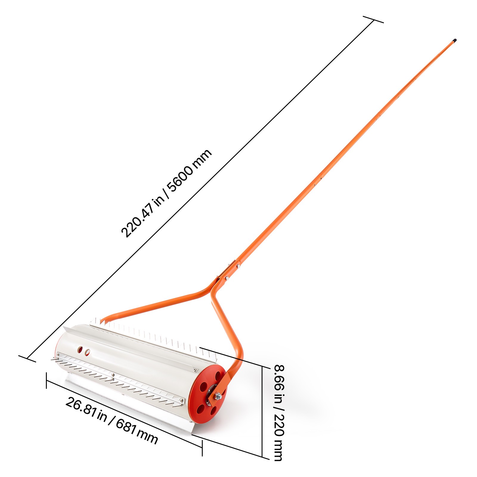 Uimoso Lake Weed Roller and Rake Tool,18ft for Clearing Weeds in Lakes and Ponds
