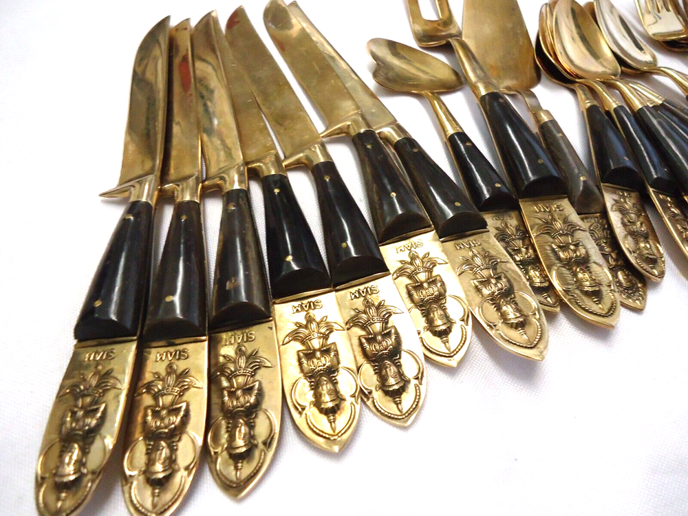 SIAM BRASS FLATWARE 24-pieces