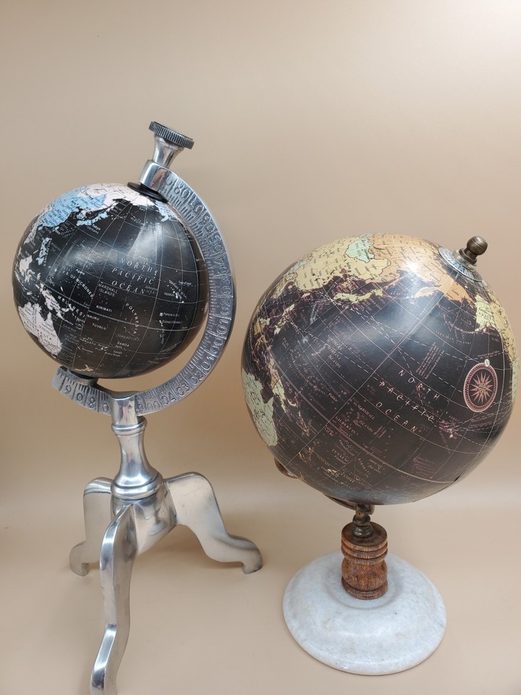 Globes Tabletop Spinning Earth Geographical Black