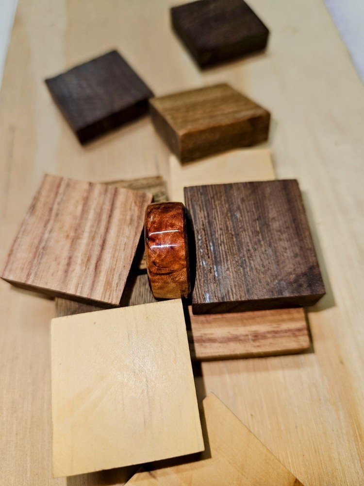 Solid Wood Ring. Stabalized Mesquite Burl. Size(s) 5-14