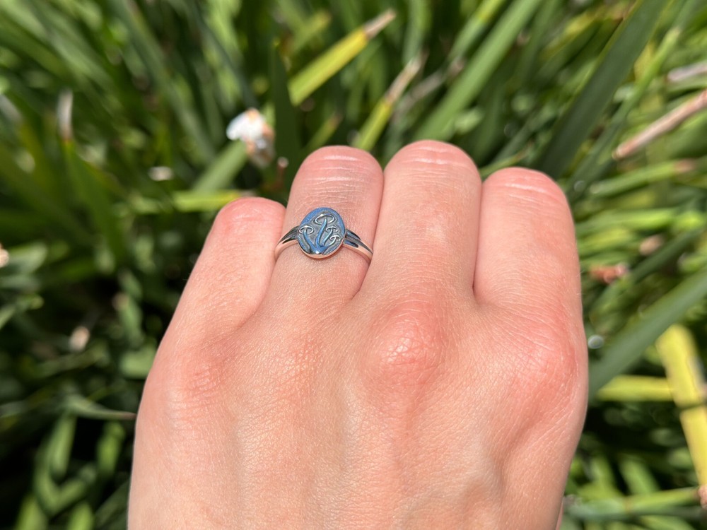 Mushroom Oxidized Ring 925 Sterling Silver 11.2mm