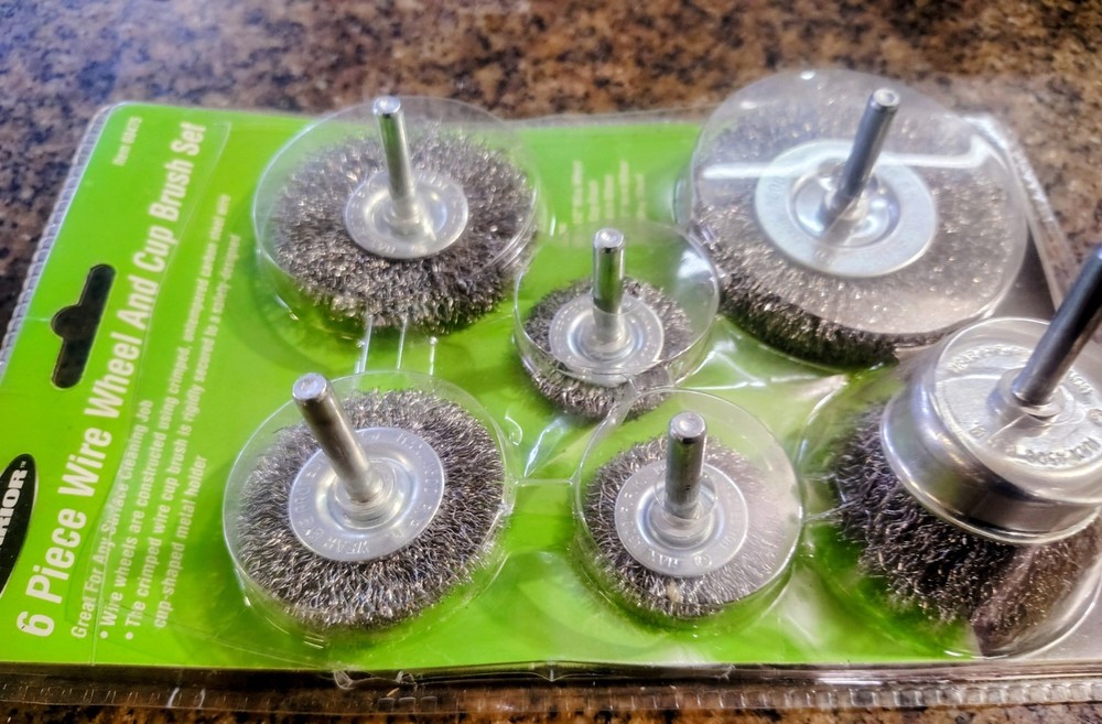 🗽WARRIOR 6 PCA WIRE WHEEL And CUP BRUSH SET