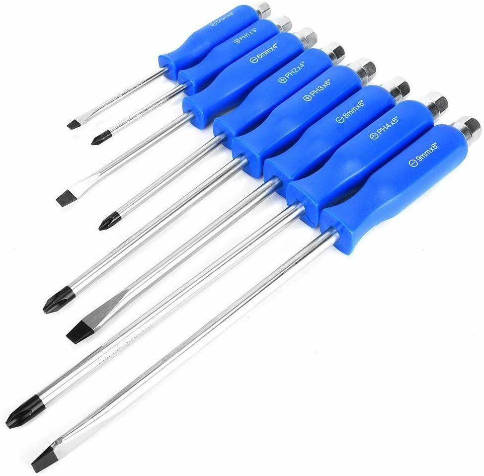VCT 8pc Piece Hammer Head Screwdriver Commercial Grade Set Magnetic Tip