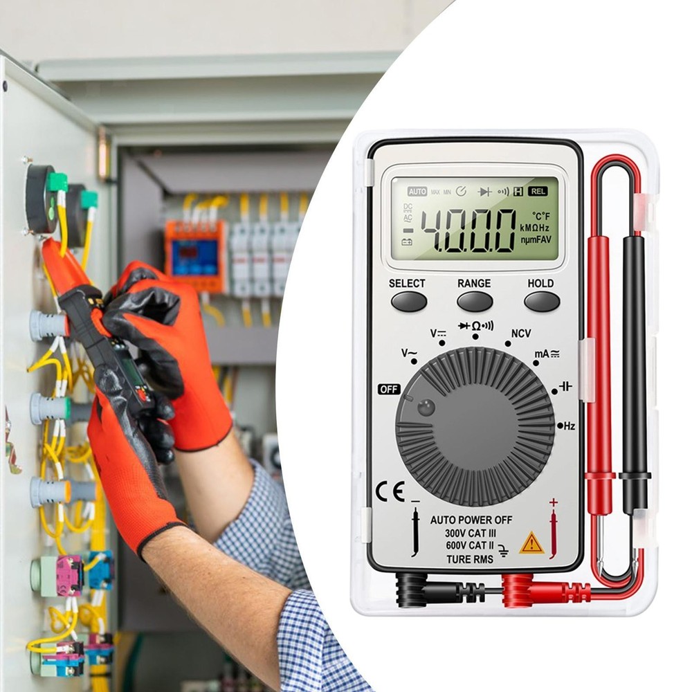 Digital Multimeter Current Meter Capacitance Resistance Test with Test Leads