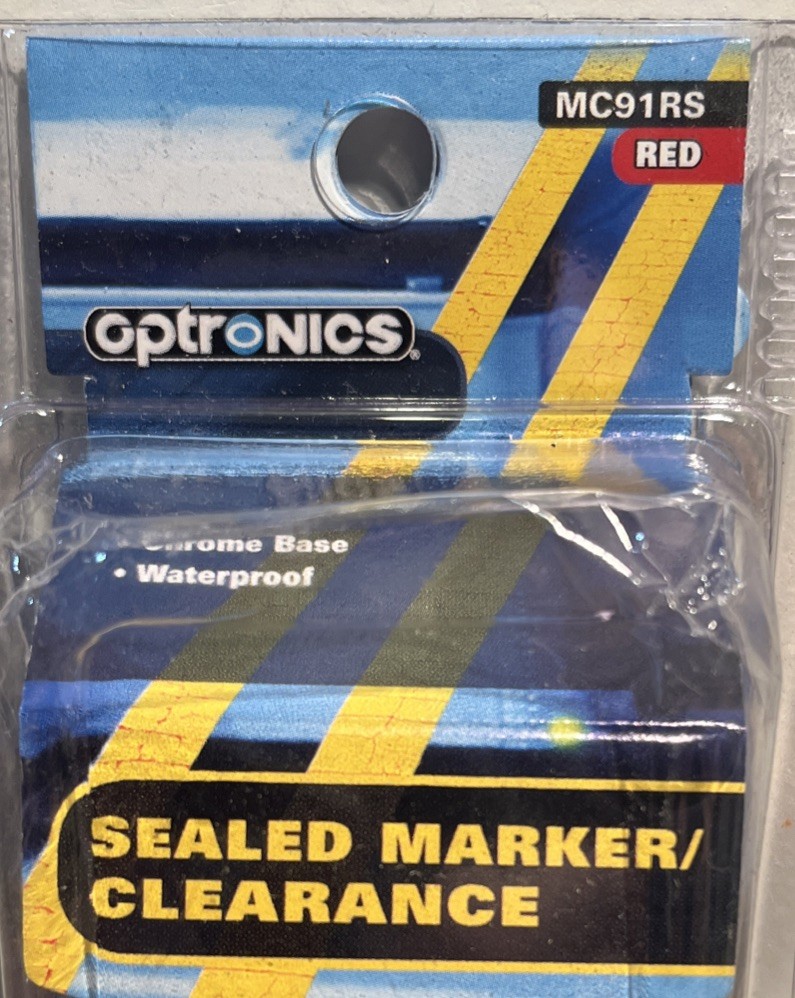 NEW Optronics Sealed Rectangular Marker/Clearance Light Red #MC91RS