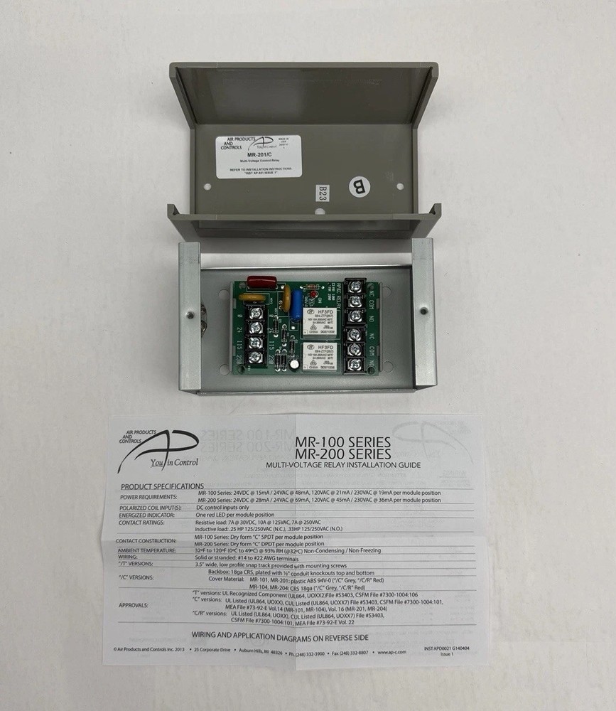 2088-9010 Multi Voltage Control Relay, MR-201/C Model