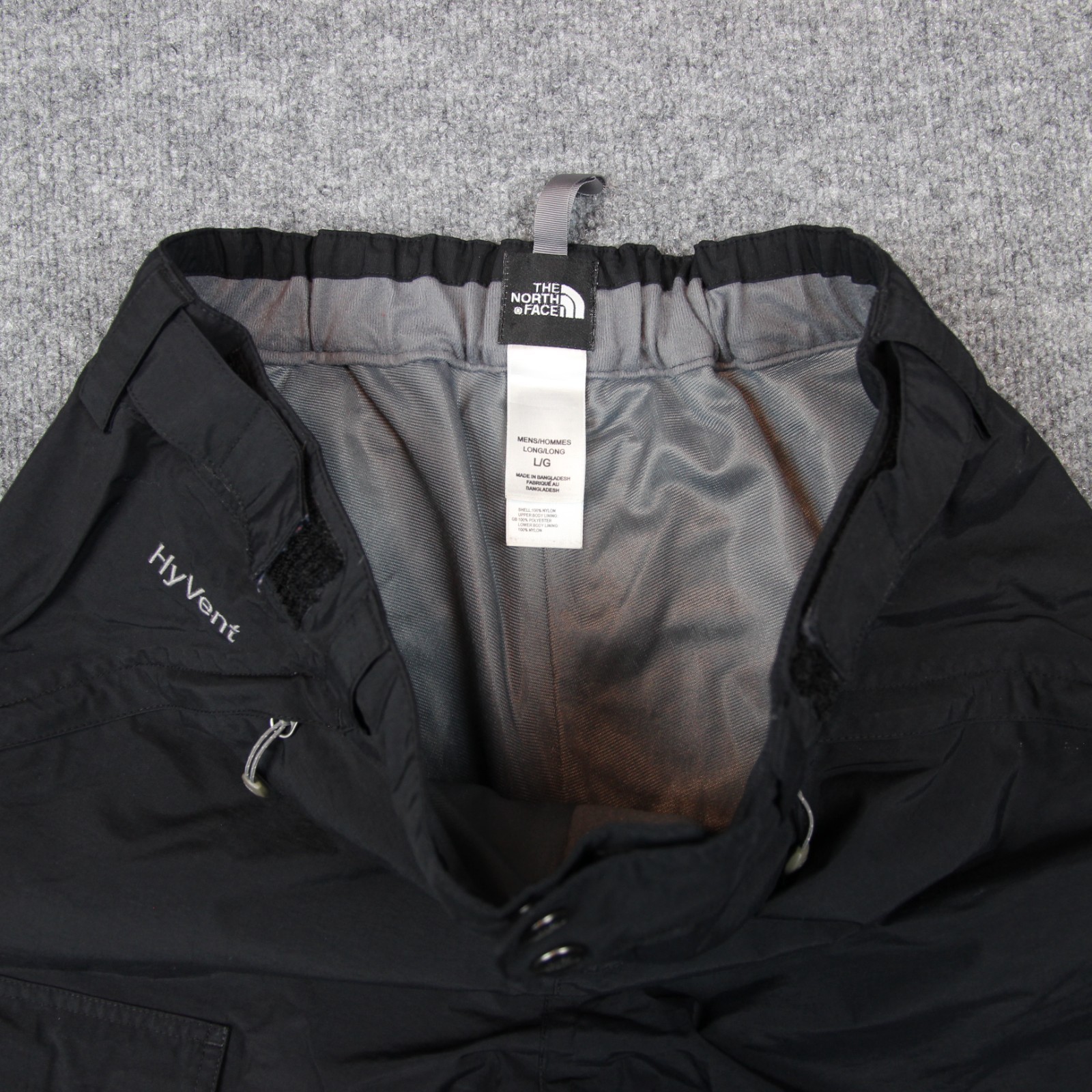 The North Face Snow Pants Men's Large 34X31 DryVent Black Nylon Snowboard Ski