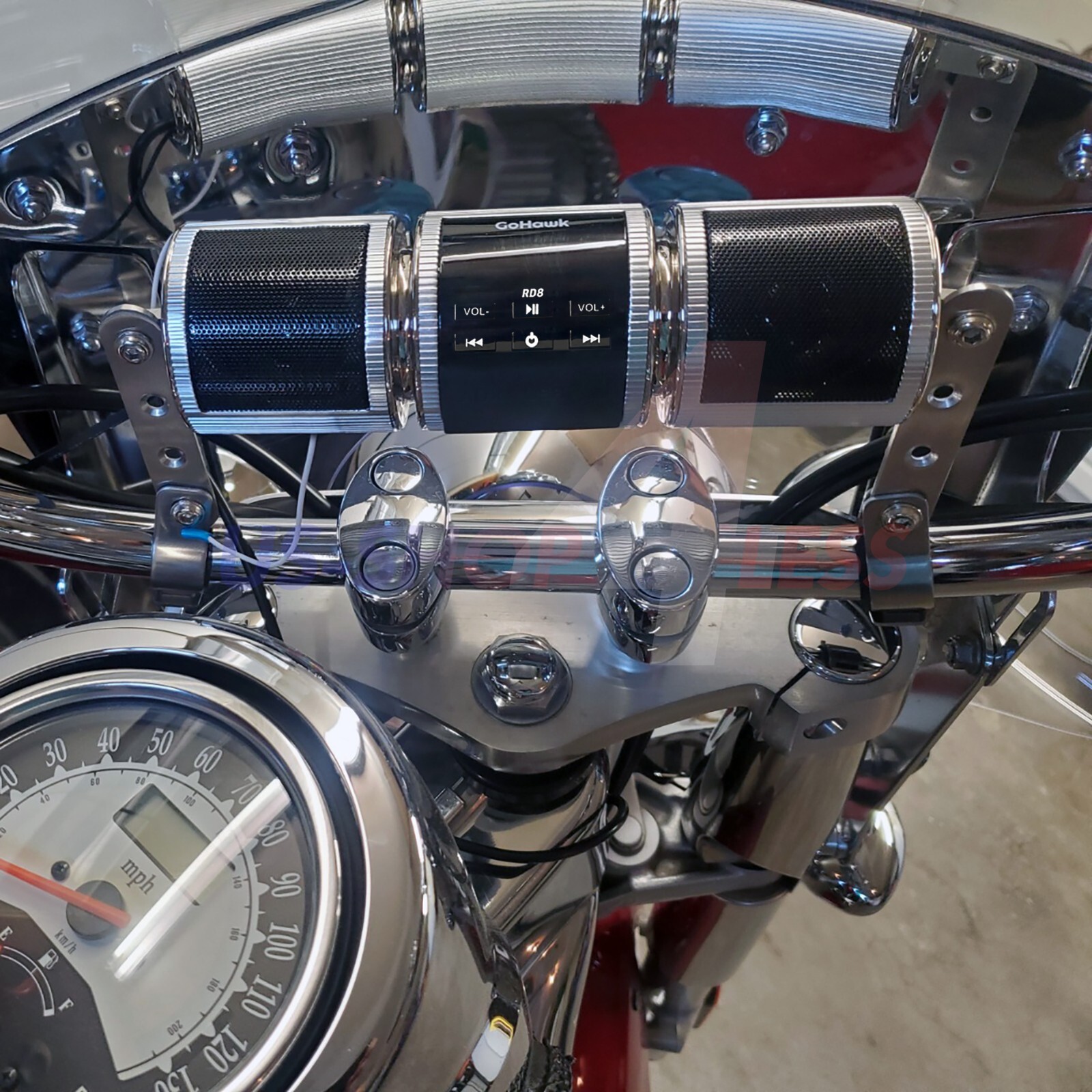 Waterproof Bluetooth Motorcycle Stereo Speakers Soundbar Audio System 4 Wheeler