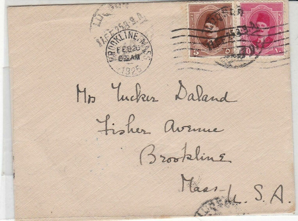 egypt 1925 stamps cover ref 19599
