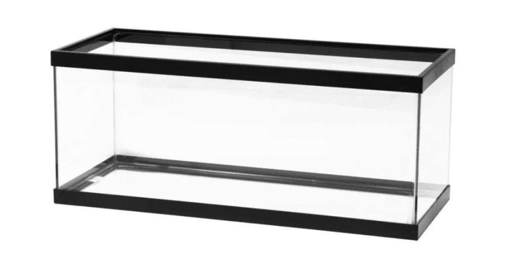 Rectangular Glass Aquarium Tank Only, Black Frame
