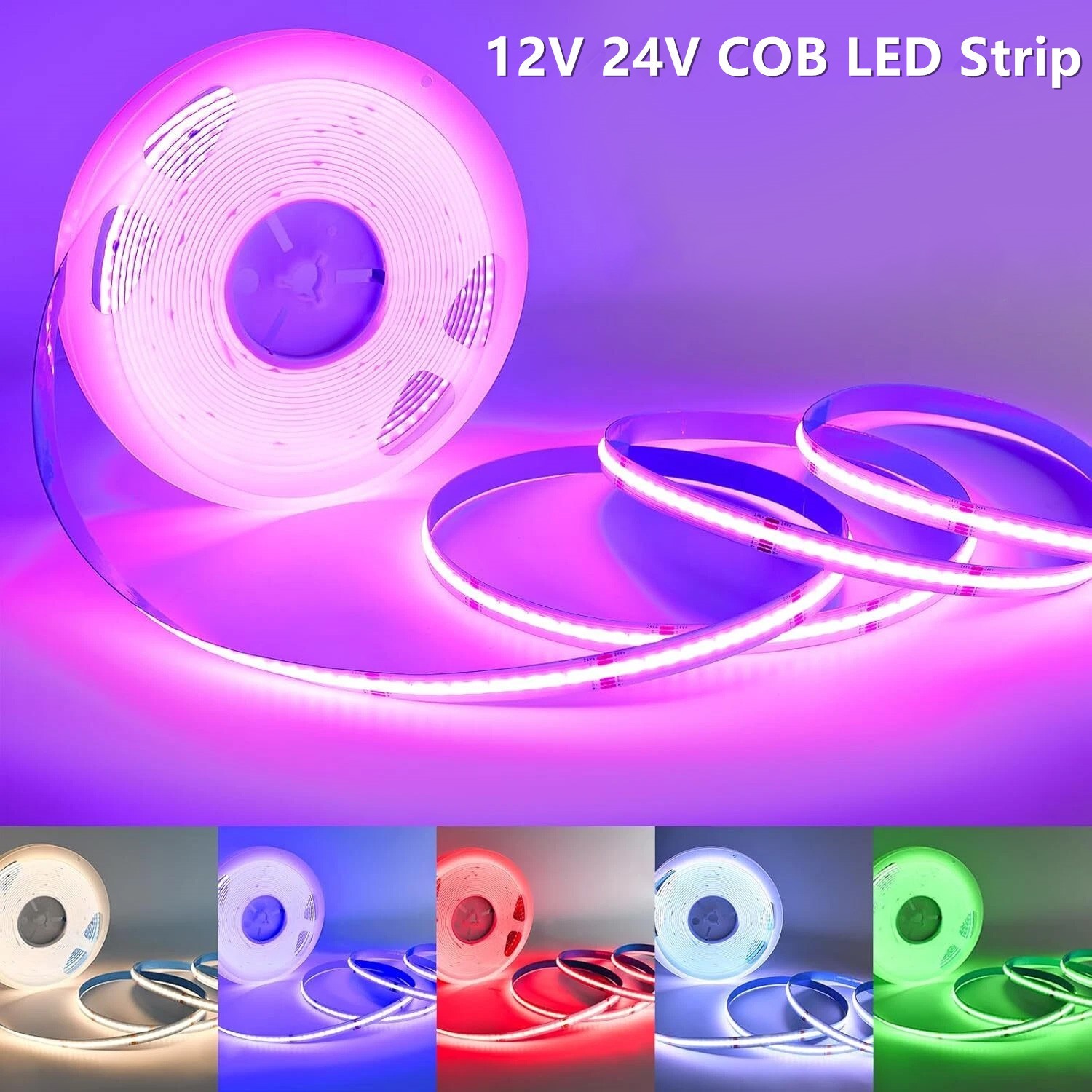 5-20M WW/NW/CW/RGBCCT/RGBW/RGBWW 840LEDs/m Cob Led Strip Light Flexible Dimmable