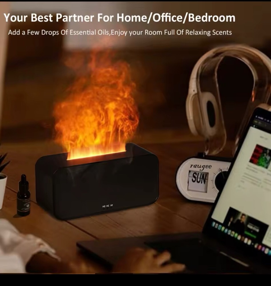 Air Aroma Humidifier Diffuser Essential Oils Humidifiers Mini Flame Automatic