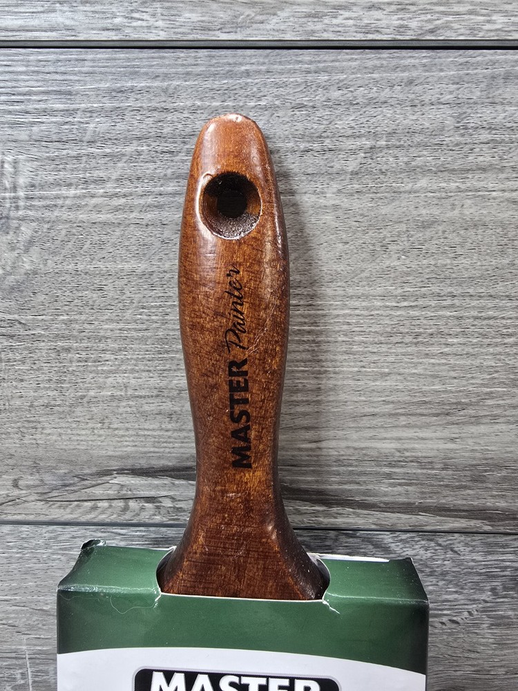 Master Painter Brush 4" Stain Brush Better Coverage Natural Bristle